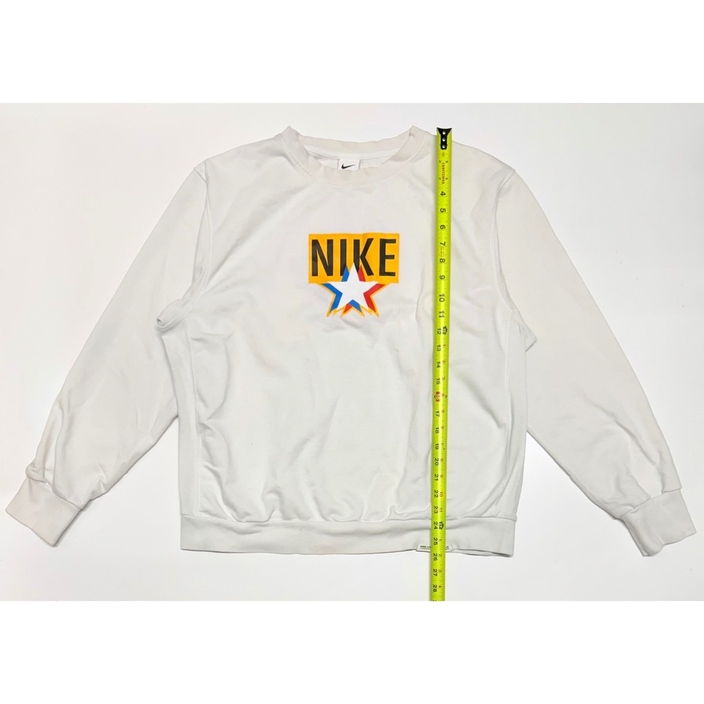 Nike Dri-FIT Standard Issue Sweatshirt White Star Graphic Pullover Large